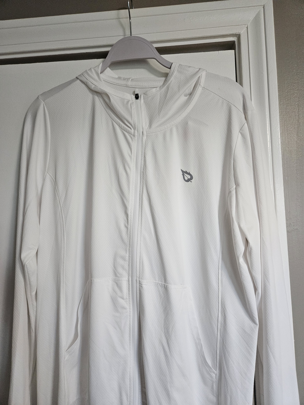 Baleaf White Women's Zip Swim Coverup with Hood